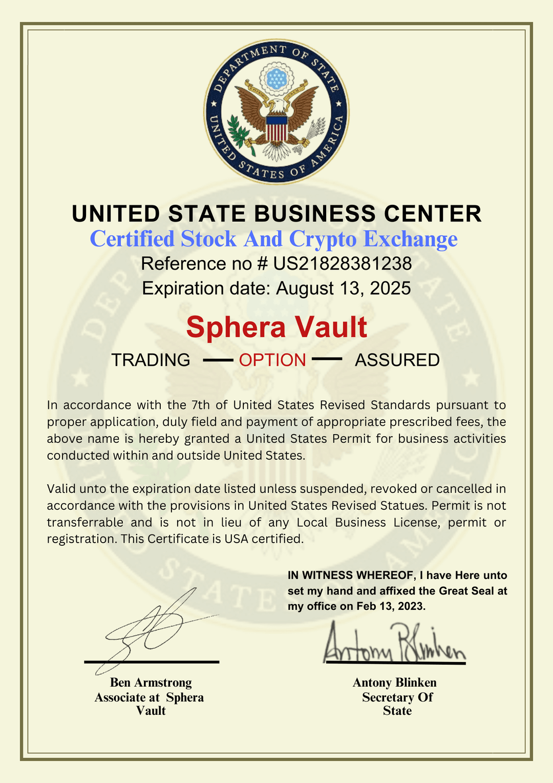 certificate